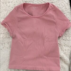 Out from Under Pink Ribbed Women's Top